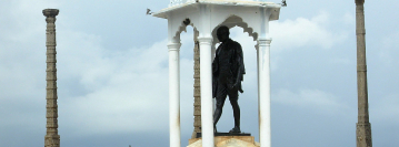 The statue of Mahatma Gandhi